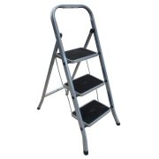Стремянка стальная, 3 широкие ступени с ковриком Zalger 511-3